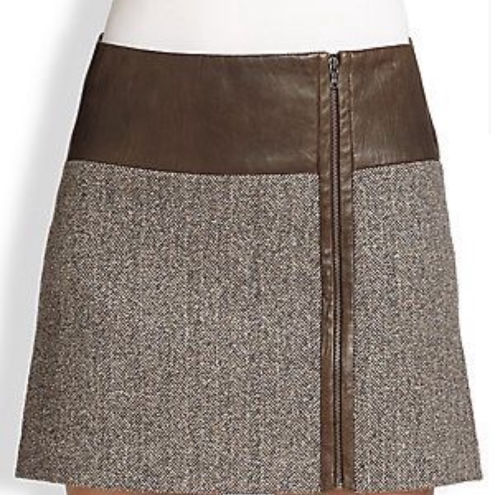 Alice and Olivia Tweed Mini Skirt